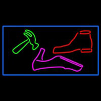 Shoe Repair Heels Neon Skilt