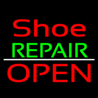 Shoe Repair Open Neon Skilt