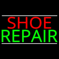 Shoe Repair White Lines Neon Skilt