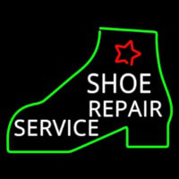 Shoe Service Repair Neon Skilt