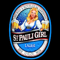 St  Pauli Girl Classic Label Beer Sign Neon Skilt