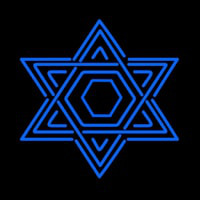 Star Of David Judaism Neon Skilt