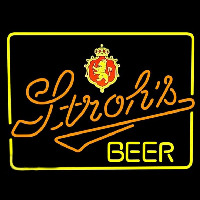 Strohs Lighted Beer Sign Neon Skilt