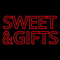 Sweets And Gifts Red Neon Skilt