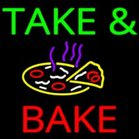 Take And Bake Pizza Logo Neon Skilt