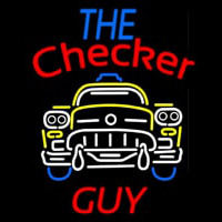 The Checker Guy Neon Skilt