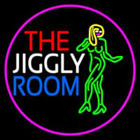 The Jiggly Room With Girl Logo Neon Skilt