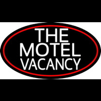 The Motel Vacancy With Red Border Neon Skilt