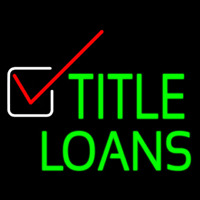 Title Loans Neon Skilt