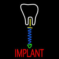 Tooth Implant With Logo Neon Skilt