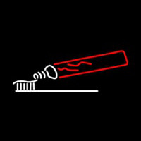 Toothpaste And Toothbrush Logo Neon Skilt