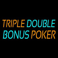 Triple Double Bonus Poker 1 Neon Skilt