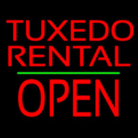 Tu edo Rental Open Green Line Neon Skilt