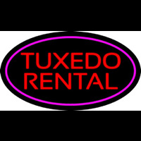 Tu edo Rental Oval Purple Neon Skilt