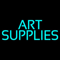 Turquoise Art Supplies Neon Skilt