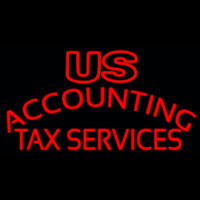 Us Accounting Ta  Service Neon Skilt