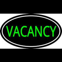 Vacancies With White Border Neon Skilt