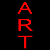 Vertical Red Art Neon Skilt