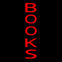 Vertical Red Books Neon Skilt