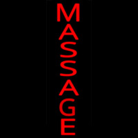 Vertical Red Massage Neon Skilt