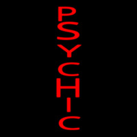 Vertical Red Psychic Neon Skilt