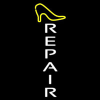 Vertical Shoe Repair Neon Skilt