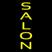 Vertical Yellow Salon Neon Skilt