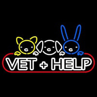 Vet Help Neon Skilt