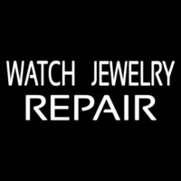 Watch Jewelry Repair Block White Neon Skilt