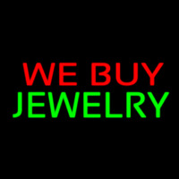 We Buy Jewelry Block Neon Skilt