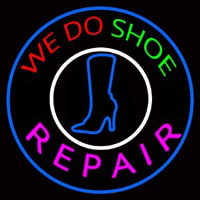 We Do Shoe Repair Neon Skilt