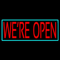 We Re Open Neon Skilt