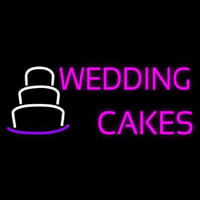 Wedding Cakes In Pink Neon Skilt