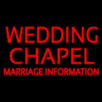 Wedding Chapel Marriage Information Neon Skilt