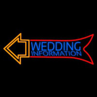 Wedding Information Neon Skilt