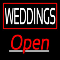 Weddings Script2 Open Neon Skilt