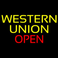 Western Union Open Neon Skilt