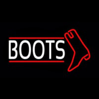 White Boots With Logo Neon Skilt