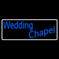 White Border Wedding Chapel Neon Skilt