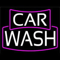 White Car Wash Neon Skilt