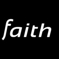 White Faith Neon Skilt