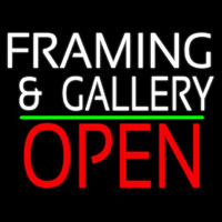 White Framing And Gallery With Open 1 Neon Skilt