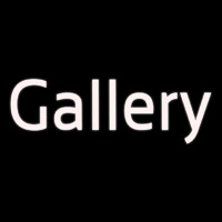 White Gallery Neon Skilt