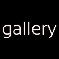 White Letters Gallery Neon Skilt