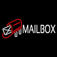 White Mailbo  Red Logo Neon Skilt