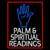 White Palm And Spiritual Readings Neon Skilt