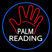 White Palm Reading Border Neon Skilt