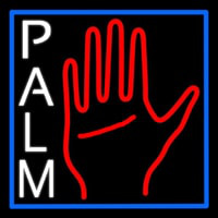 White Palm With Logo Neon Skilt