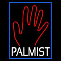 White Palmist Red Palm Neon Skilt