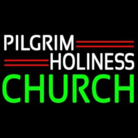 White Pilgrim Holiness Green Church Neon Skilt